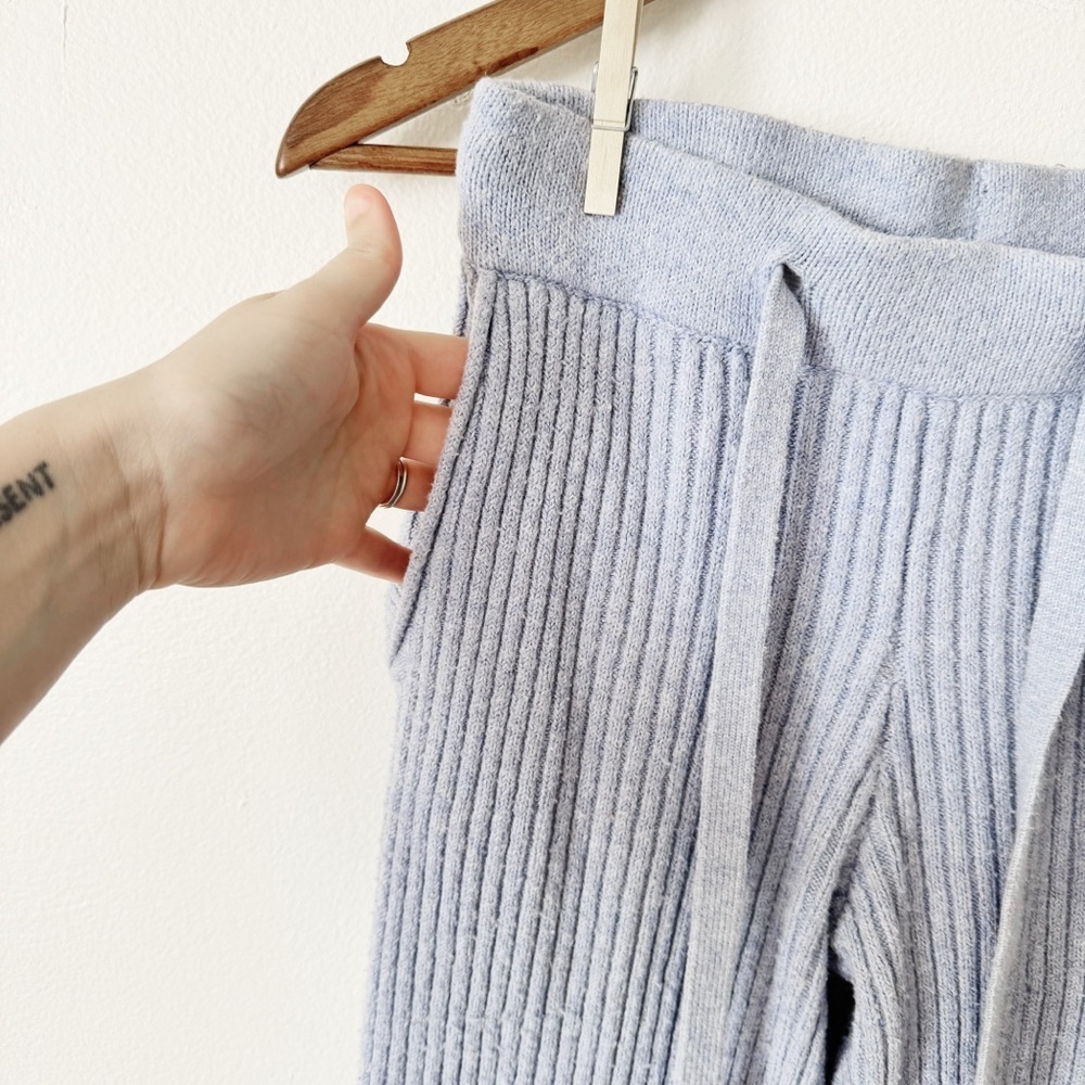 Universal Thread Light Blue Ribbed Knit Jogger Pants XS - Picture 3 of 5